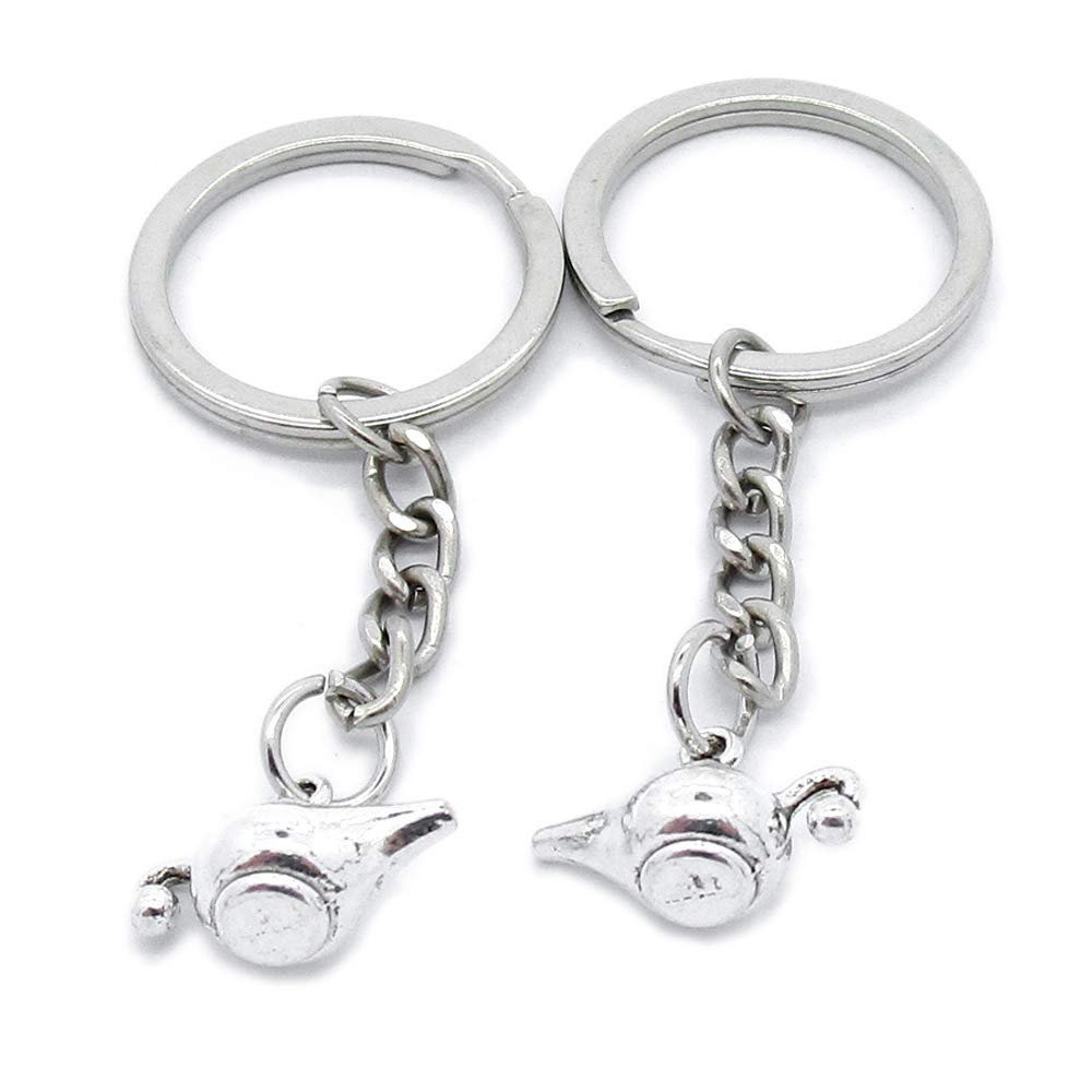 1 Item Metal Keychain Keyring Key Tags Chains Rings Jewelry Bag Charms GV1E1 Flagon Wine Pot Teapot