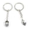 1 Item Metal Keychain Keyring Key Tags Chains Rings Jewelry Bag Charms F2JC3 Skull Head view 1