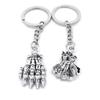 1 Item Metal Keychain Keyring Key Tags Chains Rings Jewelry Bag Charms FJ8P5 Devil Skull Hand view 1