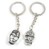 5 Items Metal Keychain Keyring Key Tags Chains Rings Jewelry Bag Charms O4BF5 Skull Head view 1