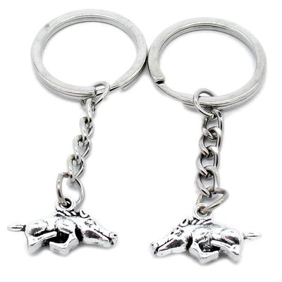 1 Item Metal Keychain Keyring Key Tags Chains Rings Jewelry Bag Charms K6KF5 Pig Boar