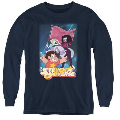 Trevco Steven Universe Youth Long Sleeve T Shirt, Small Navy