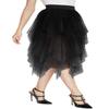 Womens Elegant Mesh Layered Tulle Skirt Sheer Tutu Skirt Midi Dress (M, Black) view 2