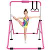 Tepemccu Expandable Gymnastics Bars, Adjustable Height Gymnastic Horizontal Bars, Children Folding Training Bar for Kids view 1