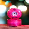 Luminous Pink Glitter Light-Up Quad Roller Skate Wheel (62mm) (Set of 4) view 2