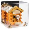 Better Display Cases Versatile Acrylic Display Case - Medium Square Box with Mirror, Gold Risers and Clear Base 10" x 10" x 10" (A028-GR) view 1