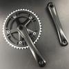 DONSP1986 Crankset Set Single Speed 46T 170mm Crankarms 130 BCD for Mountain Road Bike Fixed Gear Bicycle (Square Taper, Black) (46T, Sprocket) view 4