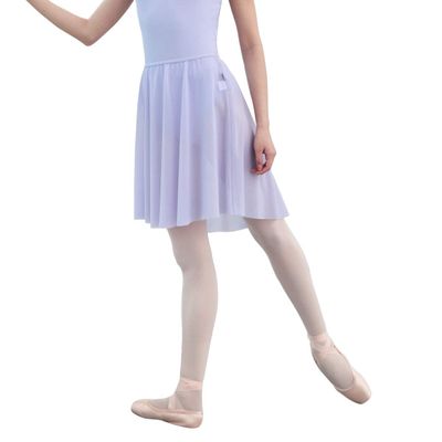 118143002 Baiwu Mesh Pull on Long Ballet Skirt Girls Basic Dance Skirt (M 165, Lavender)