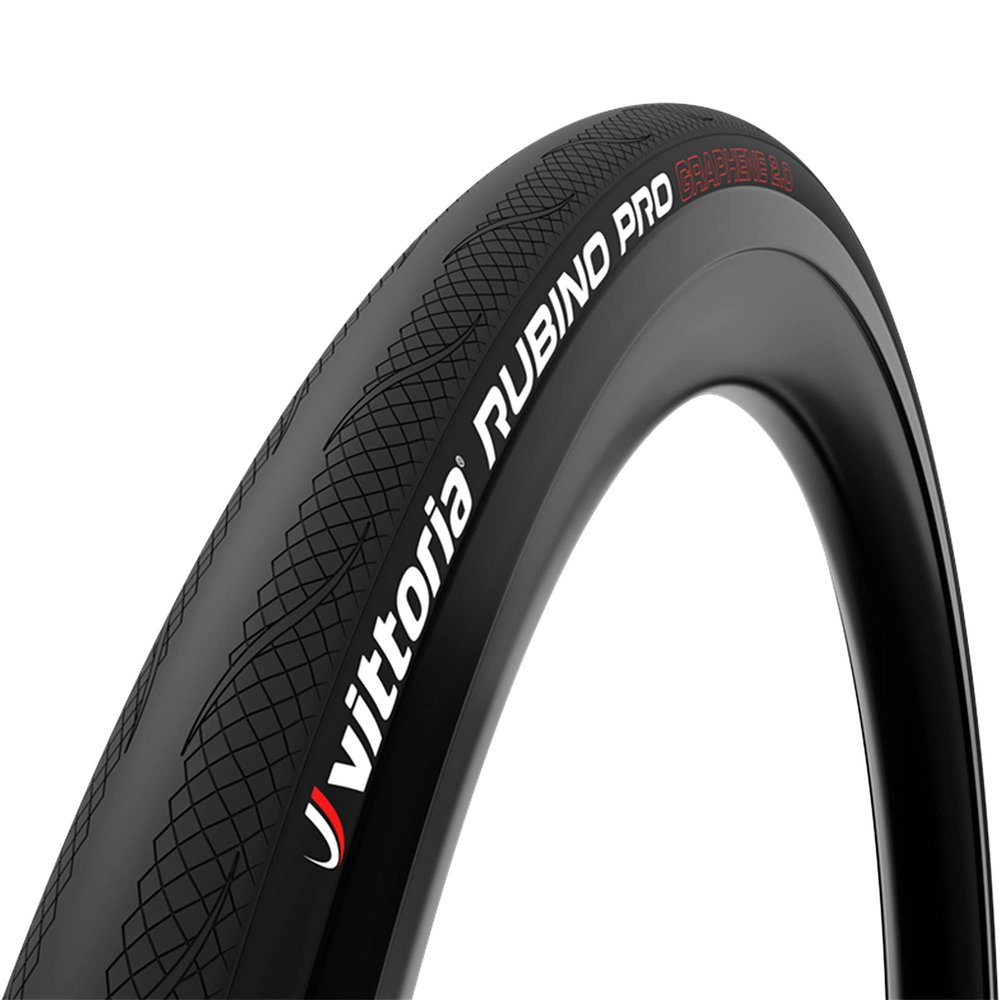 Vittoria Rubino Pro IV Graphene 2.0 - Performance Road Bike Tire - Foldable Bicycle Tires (700x23c, Full Black)