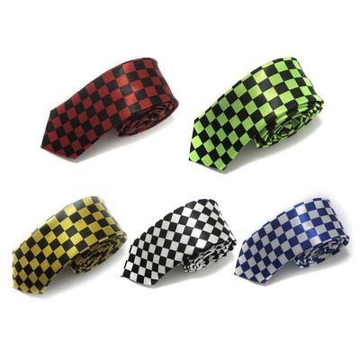 5 Packs Men's Ties Slim Stripe Dot Necktie Microfiber Ties (A4)
