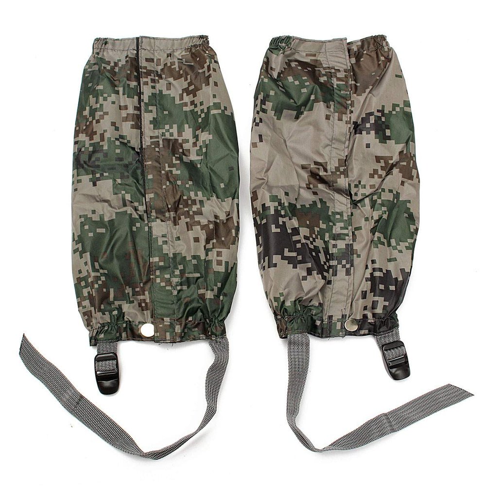 dDanke 1 Pair Leg Gaiters Waterproof Insect Proof Breathable for Hiking Walking Climbing Hunting 14'' X 5.3''(Camouflage Green)