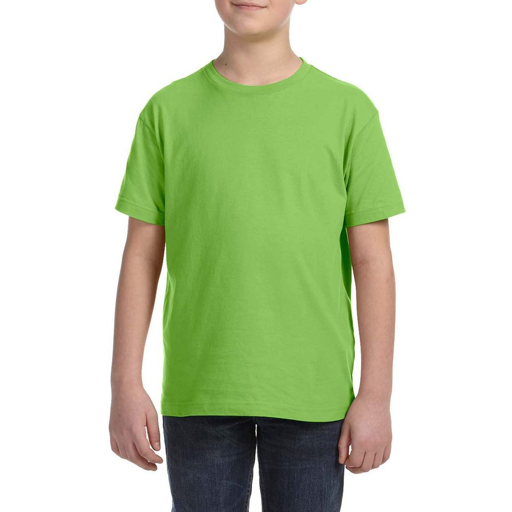 AquaGuard Boys' Big Fine Jersey Short Sleeve Crewneck T-Shirt, Key Lime, XS