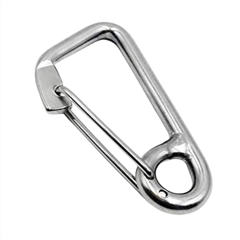 MARINE CITY Carabiner Spring Snap Hook  316 Stainless Steel, Premium Quality, Rustproof, Lightweight, 4" for Keys, Water Bottles, RVs, Boats, Camping, Hiking (Pack of 1)