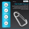 MARINE CITY Carabiner Spring Snap Hook  316 Stainless Steel, Premium Quality, Rustproof, Lightweight, 4" for Keys, Water Bottles, RVs, Boats, Camping, Hiking (Pack of 1) view 3