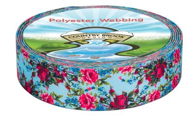 Country Brook Design - Vintage Roses Polyester Webbing (1 1/2 Inch, 10 Yards)