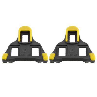 1 Pair Pedal Anti Skid Cycling Self Locking Plat Cleats with Screw and Thread for BMX Kids Balance (Yellow)