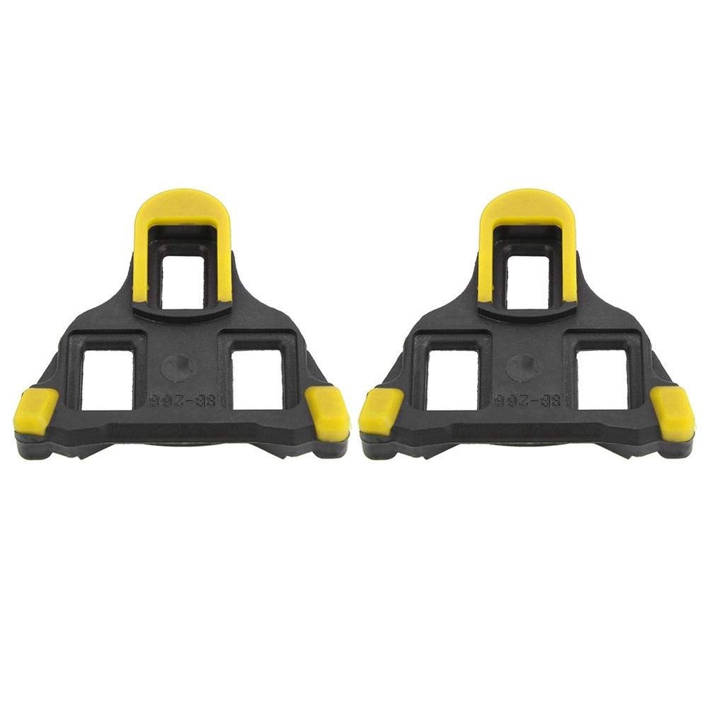 1 Pair Pedal Anti Skid Cycling Self Locking Plat Cleats with Screw and Thread for BMX Kids Balance (Yellow)