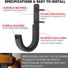 GOHIKING Gun Rack Storage Rifles Shotgun Hooks Wall Mount Hangers for Any Rifles Shotguns Archery Bow with Soft Padding and Heavy Duty Steel view 3