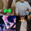 Gift2yo LED Light up Bow Tie 7 Colors Luminous Adjustable Bowtie for Wedding Party Gift Birthday Raves Costume Festival Fun EDM, White view 3