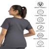 Maevn Matrix Womens Modern Fit Double V-Neck Medical Nurse Scrub Top, 3 Pockets, Inner Utility Loop, Bungee Loop Pewter view 4