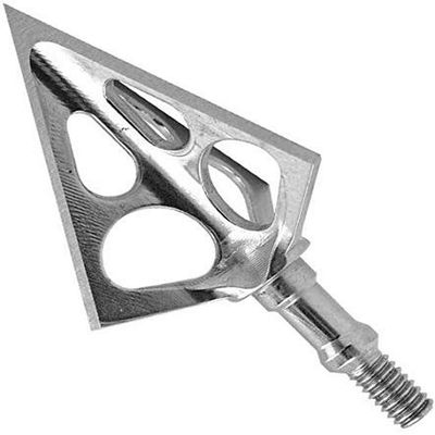 Muzzy One 100 Grain Machined Stainless Steel Ferrule 3-Blade Archery Broadhead, 3-Pack, Silver, .046" (283)