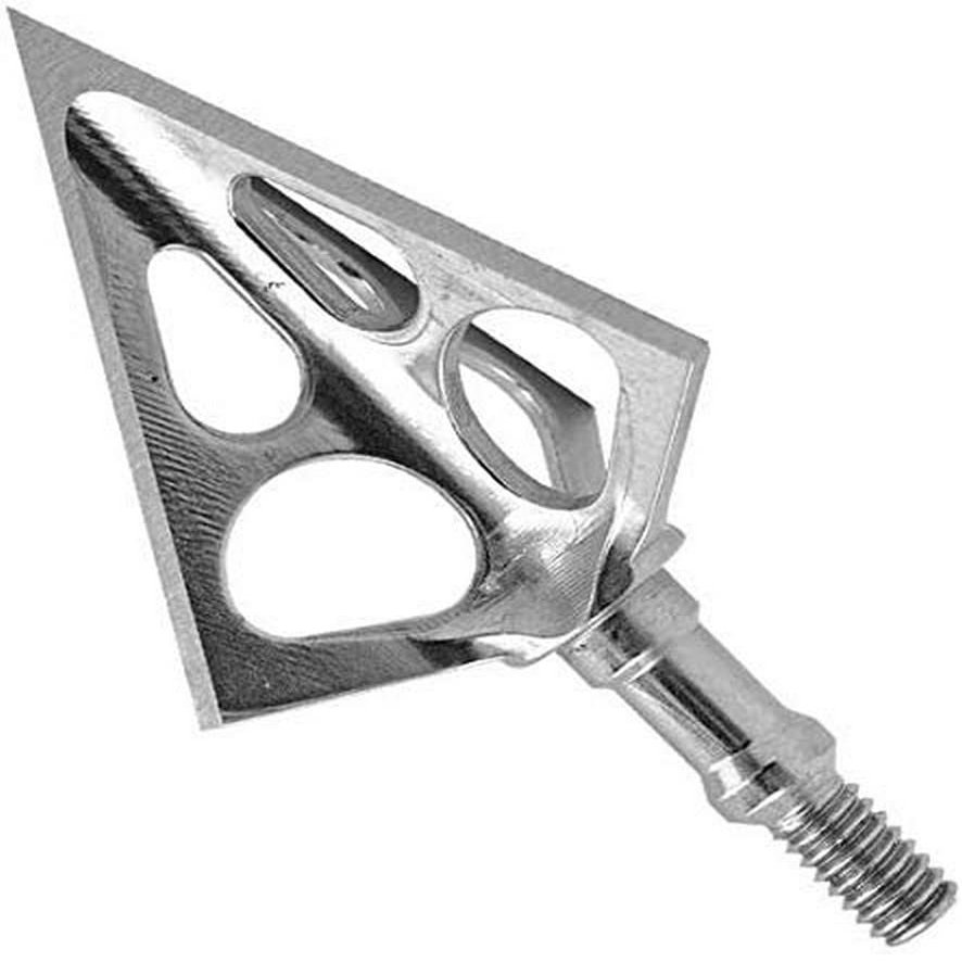 Muzzy One 100 Grain Machined Stainless Steel Ferrule 3-Blade Archery Broadhead, 3-Pack, Silver, .046" (283)