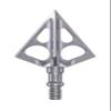 Muzzy One 100 Grain Machined Stainless Steel Ferrule 3-Blade Archery Broadhead, 3-Pack, Silver, .046" (283) view 2