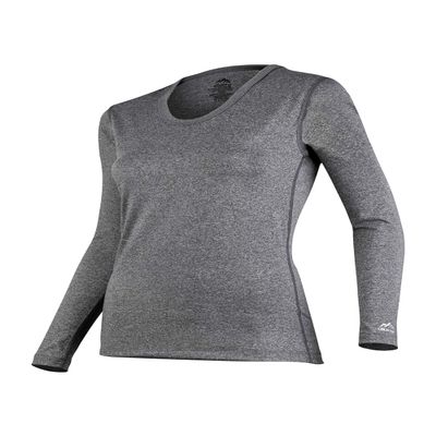 ColdPruf Women's Premium Performance Single Layer Base Layer, Long Sleeve Sun Protection Shirt and Thermal Shirt, Heather Grey, Small