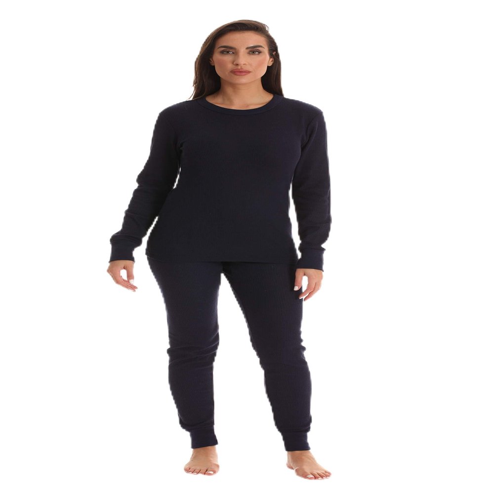 Just Love Women's Thermal Underwear Pajamas Set 95862-NVY-M Navy