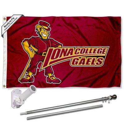 Iona College Gaels Flag with Pole and Bracket Kit
