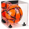 Better Display Cases Acrylic Display Case for Collectibles, Full Size Soccer Ball Display Case,Black Risers & Clear Base, Handcrafted Showcase Box.DIM;9.75" L x 9.75" W x 9.75" H. (A027-BR) view 1