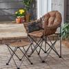 Guide Gear Camping Chair Foot Stool, Folding, Collapsible, Portable Footrest Brown view 4