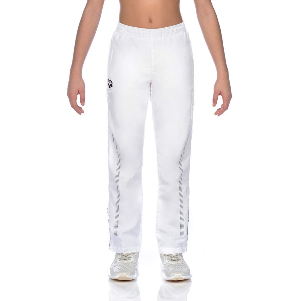 ARENA Teamline Youth Warm Up Pants Bottoms for Sports Training Fitness Side Pockets Adjustable Waistband Lightweight Quick Drying Ideal for Clubs, White, XX-Large