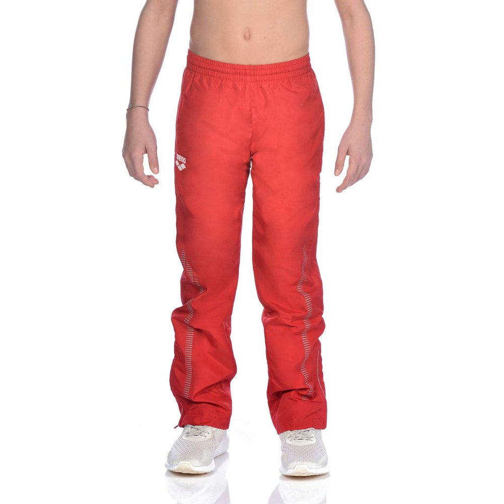 ARENA Teamline Youth Warm Up Pants Bottoms for Sports Training Fitness Side Pockets Adjustable Waistband Lightweight Quick Drying Ideal for Clubs, Red, X-Large