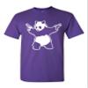 Panda Guns Second Amendment Adult T-Shirt Tee (XXXXX Large, Purple) view 1