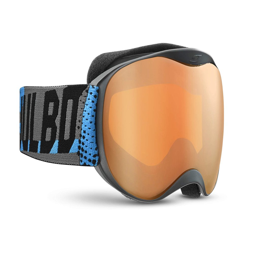 Julbo Atmo Youth Goggles, Gray/Black/Blue Frame - Spectron 3 Orange Lens w/Silver Mirror