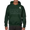 AH1163 - Michigan State Spartans Modern Outline Hoodie - Medium - Forest view 4