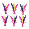 Bleiou 6 Pack Chinese Jianzi Colorful Feather Kicking Shuttlecock Foot Sports Game