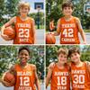 Custom Basketball Jersey for Kids Boys Girls Personalized Youth Mesh Shirt with Name and Number, Team Uniform Sports Tee Deep Orange view 2