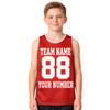 Custom Basketball Jersey for Kids Boys Girls Personalized Youth Mesh Shirt with Name and Number, Team Uniform Sports Tee True Red view 1