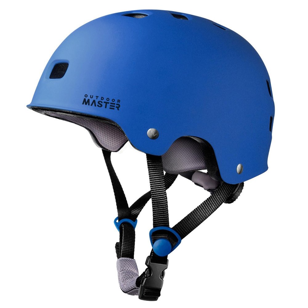 OutdoorMaster Skateboard Cycling Helmet - Two Removable Liners Ventilation Multi-Sport Scooter Roller Skate Inline Skating for Kids, Youth & Adults - L - Deep Blue