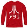 Atari Rough Kanji Youth Long Sleeve T Shirt, Large Red view 1