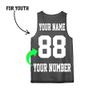 Personalize Your Own Team Basketball Jersey with Your Custom Name and Number (US, Alpha, Medium, Regular, Regular, Irongrey White) view 2