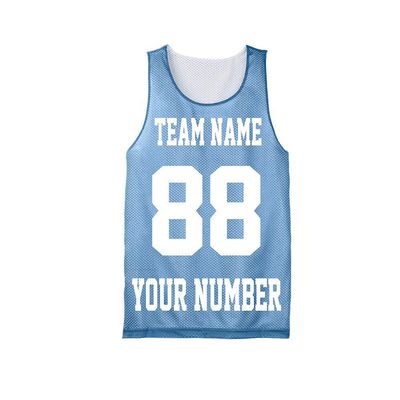 Personalize Your Own Team Basketball Jersey with Your Custom Name and Number (US, Alpha, X-Small, Regular, Regular, Caroline Blue)