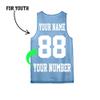 Personalize Your Own Team Basketball Jersey with Your Custom Name and Number (US, Alpha, X-Small, Regular, Regular, Caroline Blue) view 2