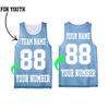 Personalize Your Own Team Basketball Jersey with Your Custom Name and Number (US, Alpha, X-Small, Regular, Regular, Caroline Blue) view 3