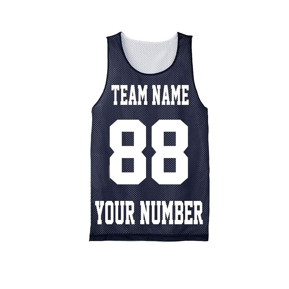 Personalize Your Own Team Basketball Jersey with Your Custom Name and Number (US, Alpha, X-Large, Regular, Regular, True Navy)