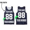Personalize Your Own Team Basketball Jersey with Your Custom Name and Number (US, Alpha, X-Large, Regular, Regular, True Navy) view 3