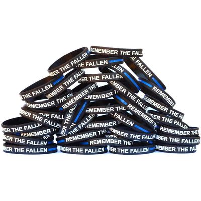 SayitBands One Hundred (100) Bold Remember the Fallen Wristband Bracelets