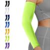 HiRui Arm Compression Sleeves for Men Women Youth Kids, UV Protection 20-30mmHG Support, Running Cycling Basketball Golf Tattoo Cover, Breathable Moisture-Wicking (Fluorescent Green, 2X-Large) view 1